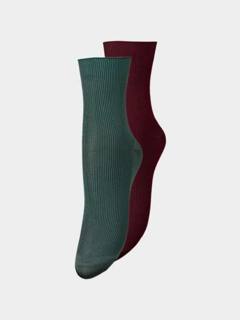 Basic Sokker|BeckSöndergaard Alma Solid Sock 2 Pack