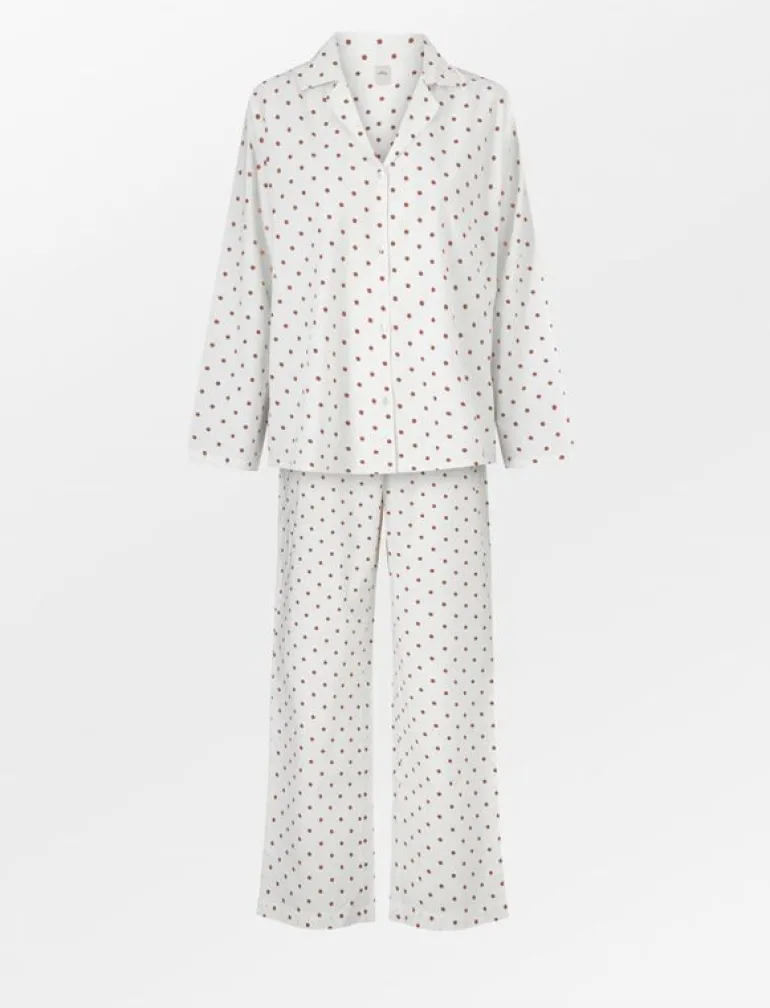 Pyjamaser|BeckSöndergaard Dot Pyjamas Set - Caramel Brown