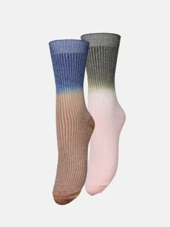 Glimmersokker|BeckSöndergaard Gradiant Glitter Sock 2 Pack