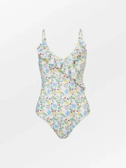 Badedrakt|BeckSöndergaard Ireni Bly Frill Swimsuit