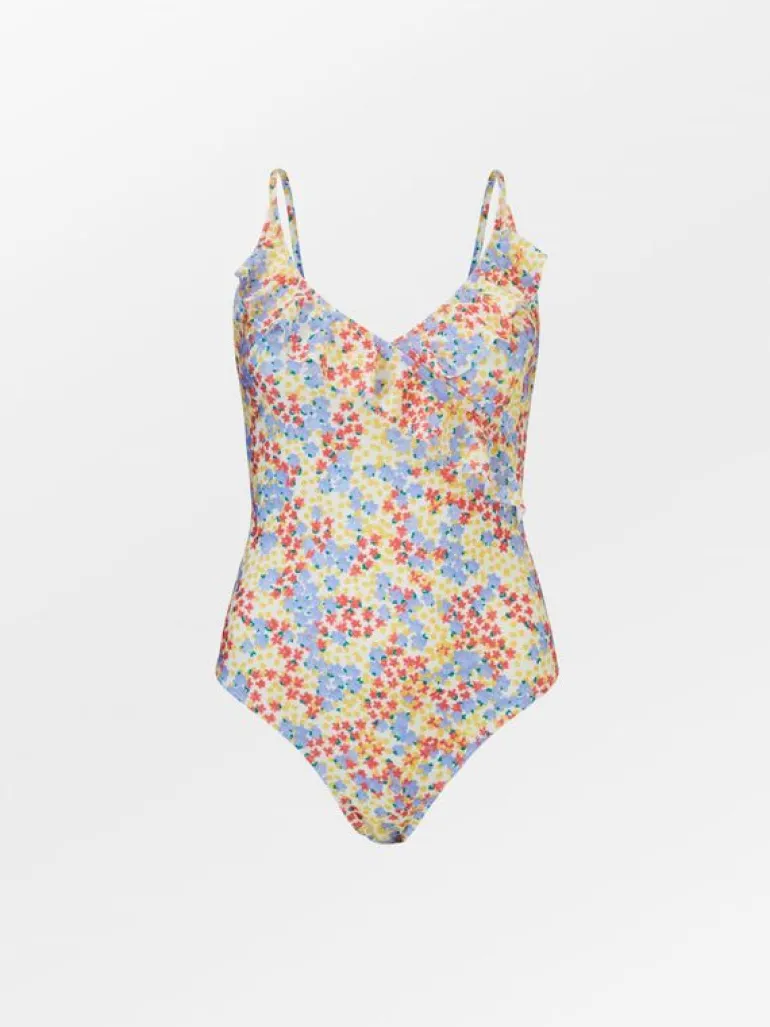 Badedrakt|BeckSöndergaard Oline Bly Frill Swimsuit