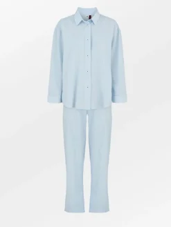 Pyjamaser|BeckSöndergaard Seersucker Pyjamas Set - Blue