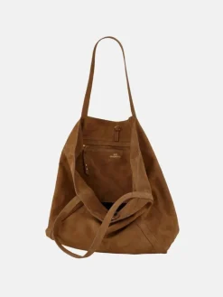 Lærvesker|BeckSöndergaard Suede Eden Bag - Brown