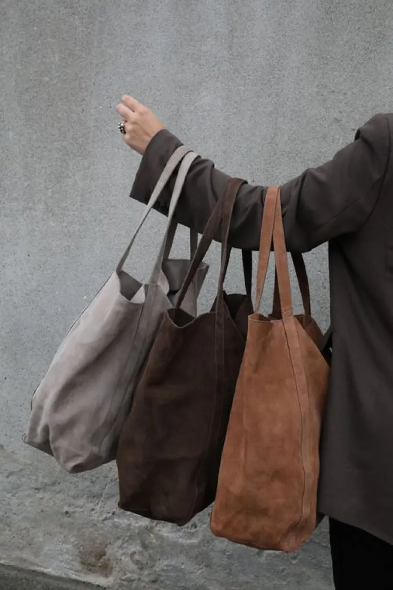 Lærvesker|BeckSöndergaard Suede Eden Bag - Brown