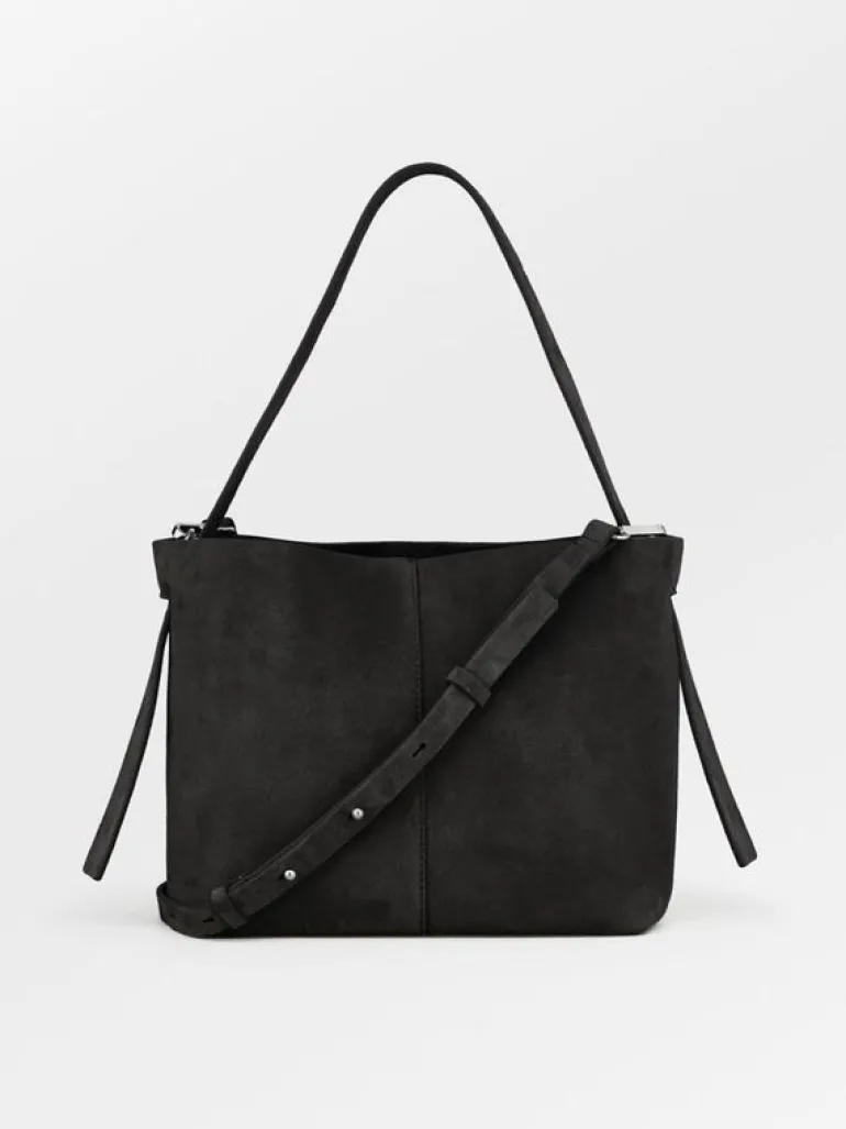 Crossbody Vesker|BeckSöndergaard Suede Fraya Small Bag - Black