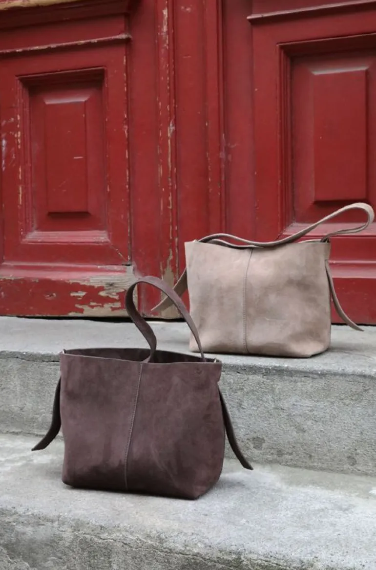 Crossbody Vesker|BeckSöndergaard Suede Fraya Small Bag - Brown
