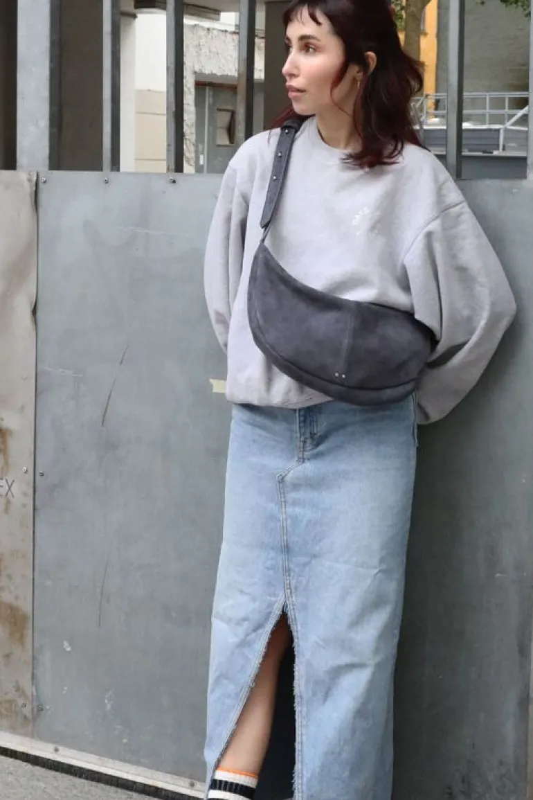 Crossbody Vesker|BeckSöndergaard Suede Moon Bag